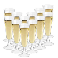 OTIX Kunststof Champagne Glazen Herbruikbaar 12 stuks 150ml Transparant