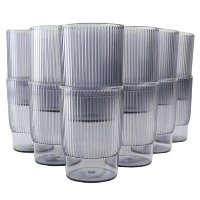 OTIX Kunststof Drinkglazen Herbruikbaar Set van 12 Waterglas Klein 350ml Tran...
