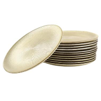 OTIX Ontbijtborden 12 Persoons Goud Glitter Dessertborden 21cm Glas