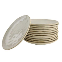 OTIX Ontbijtborden Bordenset 12 Persoons Beige 21cm Keramiek MAPLE