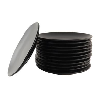 OTIX Ontbijtborden Bordenset van 12 Stuks 21cm Zwart Aardewerk IVY