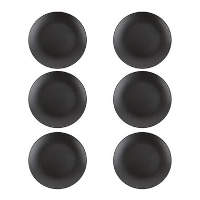 Orange85 Bordenset Dinerbord Borden Plat Set van 6 Mat zwart Diameter 27cm