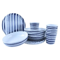 OTIX Serviessets 12 Delig STRIPES   BLUE