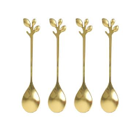 OTIX Theelepeltjes Goud Bladeren Koffielepeltjes 4 stuks LEAF