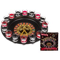 Roulette drankspel   kunststof   set met wiel   shots   casino spel