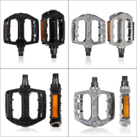 Outdoor Bike Bicycle Aluminium Alloy Pedals With Plastic Reflective