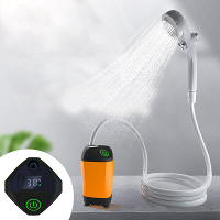 Outdoor Campingdouche IPX7 waterdicht met digitaal display Draagbare elektrische douchepomp voor wandelen, reizen, stran