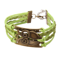 Owl Love Letter Multilayers Bracelet Infinite Symbol Leather Bracelet
