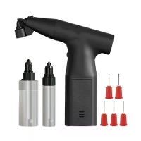 P 01/P 02 Elektrisch spuitpistoolset 1/3 snelheid 0,3/0,5 mm nozzels 24 ml/60 ml PA flessen 0,04 MPa 7 L/8 L luchtstroom