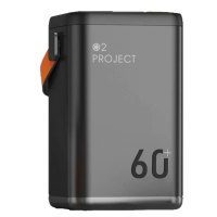 P45W 222Wh 60000mAh Krachtbank met Slimme Vermogensweergave Externe Batterij Voeding met 2 Ingangen & 6 Uitgangen Onders