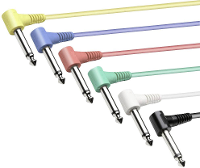 Jack Kabel [6x Jackplug male 6.3 Mm   6x Jackplug male 6.3 Mm] 0.3 M Meerkleurig Paccs 6 stuk(s)