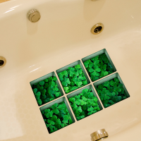Pag 6pcs 13x13cm Four Leaf Clover Pattern 3d Anti Slip Waterproof Bathtub Sticker