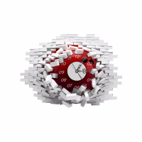 Pag Sticker 3d Wall Clock Decals Collapsed Wall Clock Sticker Diy Home Wall Decor Gift