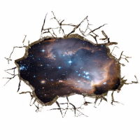 Pag Sticker 3d Wall Decals Starry Sky Celling Hole Sky Sticker Home Wall Decor Gift