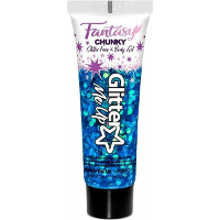 Paintglow Chunky Glittergel voor lichaam en gezicht   diepblauw   12 ml