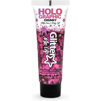 Paintglow Chunky Glittergel voor lichaam en gezicht   fuchsia roze   12 ml