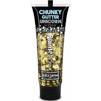 Paintglow Chunky Glittergel voor lichaam en gezicht   goud   12 ml