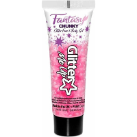 Paintglow Chunky Glittergel voor lichaam en gezicht   lichtroze   12 ml