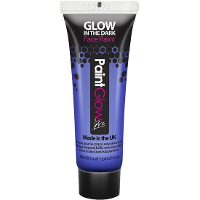 Face/Body paint   neon blauw/glow in the dark   10 ml   schmink/make up   waterbasis