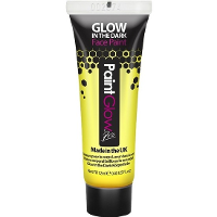 Face/Body paint   neon geel/glow in the dark   10 ml   schmink/make up   waterbasis