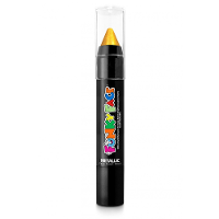 Face paint stick   metallic geel   3,5 gram   schmink/make up stift/potlood