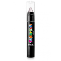 Face paint stick   metallic zilver   3,5 gram   schmink/make up stift/potlood