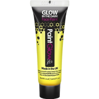 Neon gele Glow in the Dark schmink/make up tube 12 ml