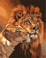 Painting By Numbers Digital Oil Painting Diy Oil Kits Lion Frameless Canvas Home Wall Decor 40x50cm