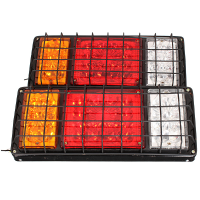 Pair 32led Stop Rear Tail Indicator Lamps Lights Trailer Truck