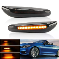 Pair Amber Flowing Water LED Turn Signal Side Marker Light voor BMW 3 Serie E36 E46 E90 E91 1 Serie E81 E82 E87 E88