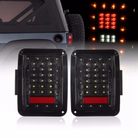 Pair Led Brake Tail Lights Rear Turn Signal Reverse Lamp For 07 16 Jeep Wrangler Jk