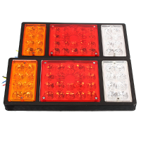 Pair Led Stop Rear Tail Indicator Lamps Lights Trailer Truck 12v/24v