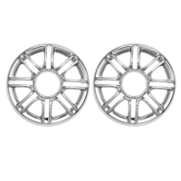 Pair Plate Brust Speaker Trim Grill Cover Chrome For Harley Electra Glide 96 13