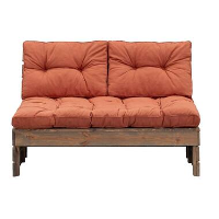 Palletbank Lucca   grijs   incl. Kussens terracotta   Leen Bakker