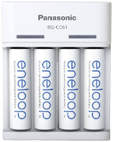 Panasonic BQ CC61 + eneloop AA Batterijlader NiMH AAA (potlood), AA (penlite)
