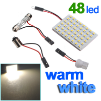 Panel 48 Smd Led Bulb Lamp T10 Dome Bulb Ba9s 12v Dc Adapter