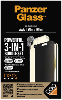 PanzerGlass 3 in 1 Pack B1174+2811 Screenprotector (folie) Apple iPhone 15 Plus 1 stuk(s)
