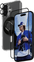 PanzerGlass 4 in 1 Protection B1291+2861+1283+S Screenprotector (glas) Apple iPhone 16 1 stuk(s) Anti vingerafdruk, Krasvast