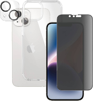 PanzerGlass Bundle Privacy Glass+Case B0401+P2783 Screenprotector (glas) Apple iPhone 14 1 stuk(s) Anti vingerafdruk, Antibacterieel, Meekijkbescherming