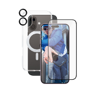 PanzerGlass CARE by ® Panzerglas 3 in 1 Protection B1327+2855+1281 Screenprotector (glas) Apple iPhone 16 Plus 1 stuk(s) Anti vingerafdruk, Krasvast