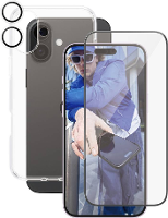 PanzerGlass CARE by ® Panzerglas 3 in 1 Protection Backcover Apple iPhone 16 Plus Transparant Stootbestendig