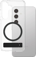 PanzerGlass CARE Feature Backcover Samsung Galaxy S25+ Transparant, Zwart Inductieve lading, Met standfunctie, Stootbestendig