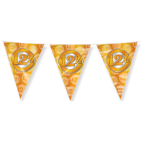 Jubileum 12,5 jaar getrouwd Vlaggetjes   Feestversiering   10m   Folie   Dubbelzijdig