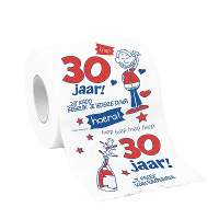 Toiletpapier/wc papier 30 jaar man   30e verjaardag   cadeau   decoratie/versiering