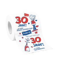 Paperdreams Toiletrol 30 jaar   vrouw   wc papier   30e verjaardag   versiering