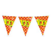 Verjaardag 100 jaar thema Vlaggetjes   Feestversiering   10m   Folie   Dubbelzijdig