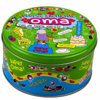 Voor de liefste Oma snoeptrommel/koektrommel   14x7,5 cm   oma cadeaus   bewaarblikken