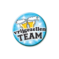 Paperdreams vrijgezellen button   blauw   feestartikelen   vrijgezellenteam   voor heren