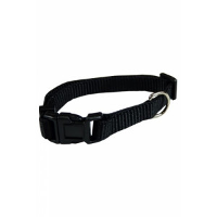 Nylon Halsband Zwart voor honden M