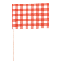 Cocktailprikkers   Boerenbond   200x stuks   8 cm   ruit   tapas   hapjes   prikkertjes